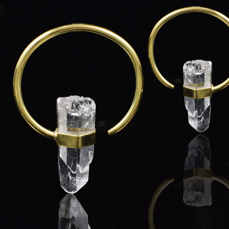 Quartz Crystal Ear Hoop Weights Hangers