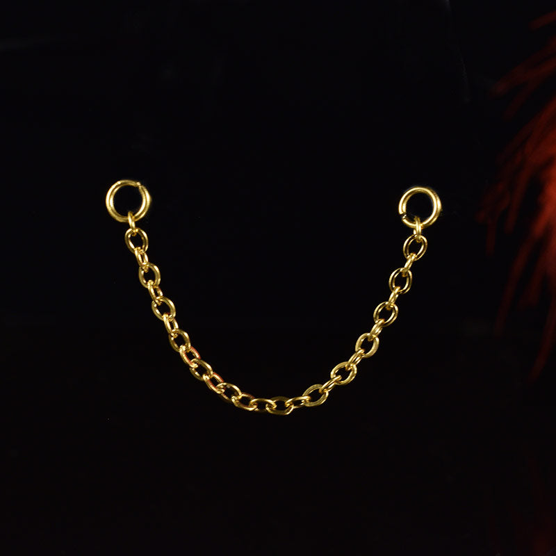 nose chain in gold PVD