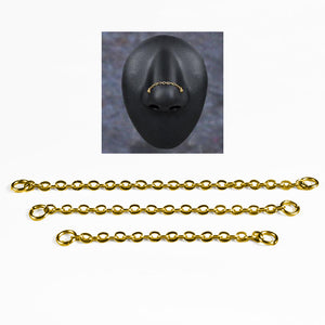 nose chain connecting chain gold pvd