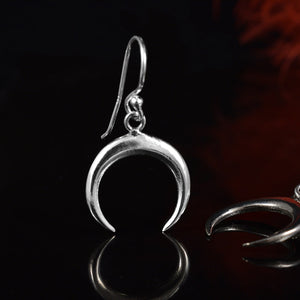 lunula silver earrings