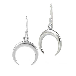 Lunula Silver Moon Earrings