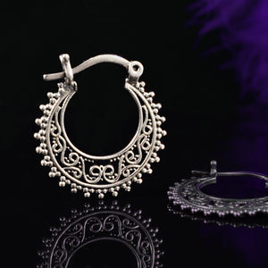 ethnic tribal 925 sterling silver earrings