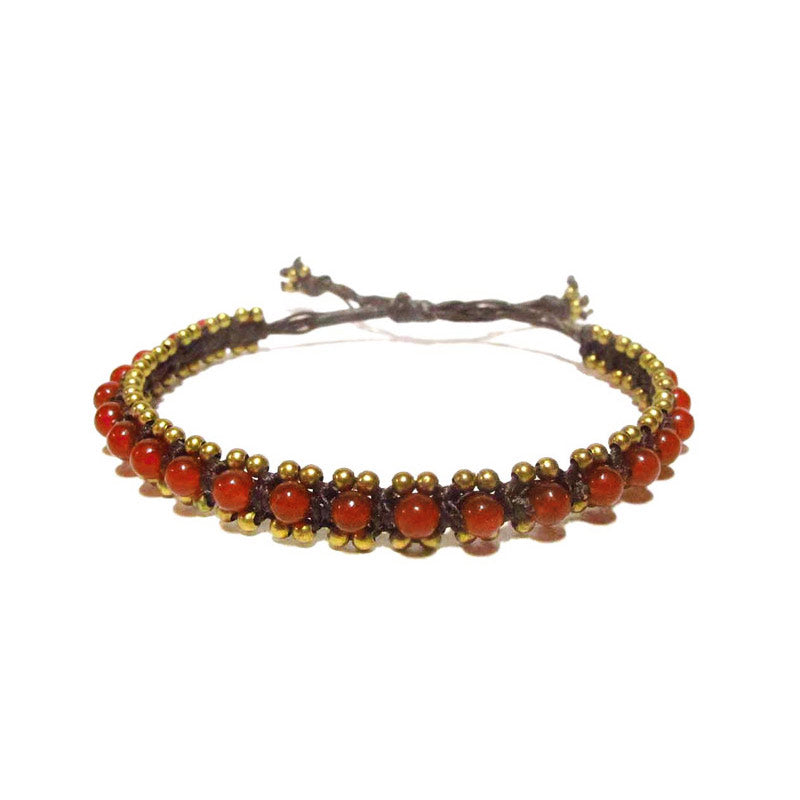 jasper orange beads bracelet
