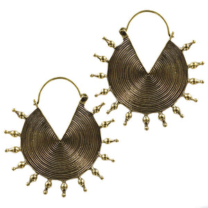 Large Tribal Disc Earrings