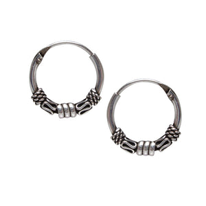 silver bali hoop earrings