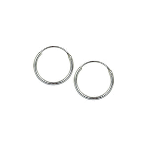 Small Silver Hoop Earrings 12mm