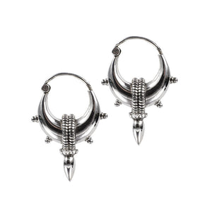Silver Indian Warrior Earrings
