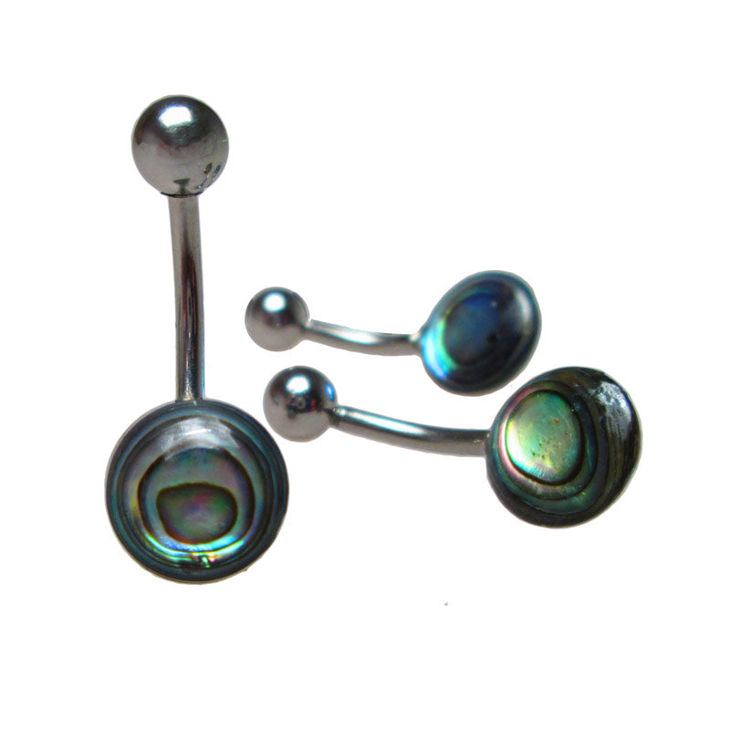 Navel Bar with Abalone Shell