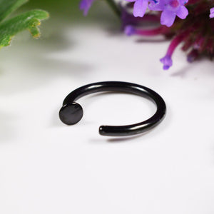 Black Steel Nose Ring Small 