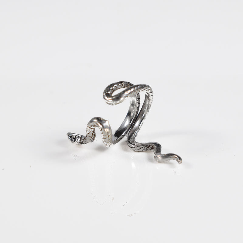 Snake Ear Cuff in Sterling Silver