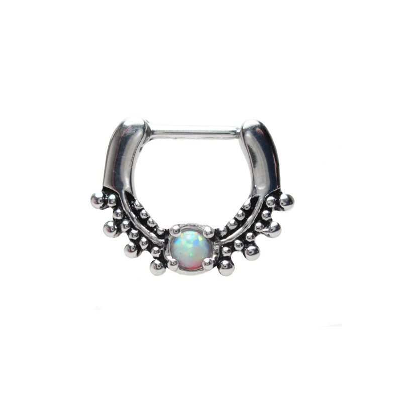 Vintage Septum Ring with Opalite Stone