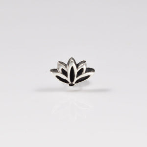 Threadless Lotus Flower in Sterling Silver