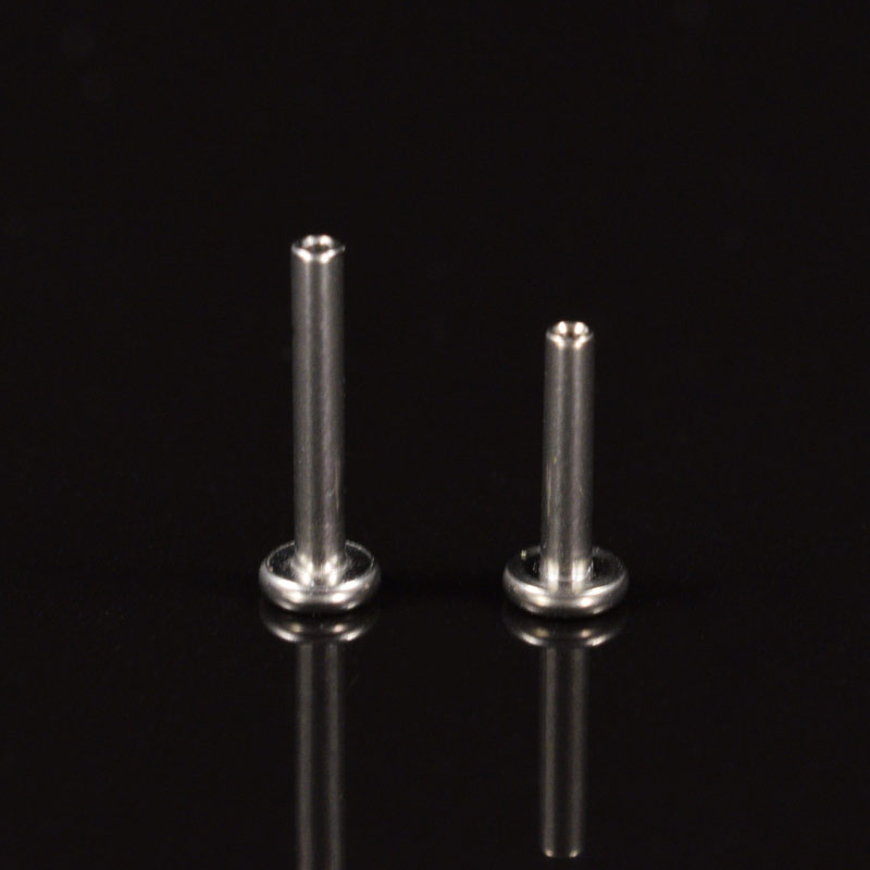 Thread less Piercing Labret in Titanium 1.2mm 6mm 8mm