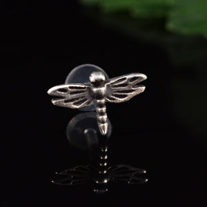 Silver Dragon Fly Labret Stud 1.2mm