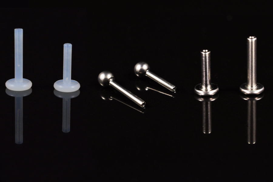 threadless piercing posts labrets bars titanium
