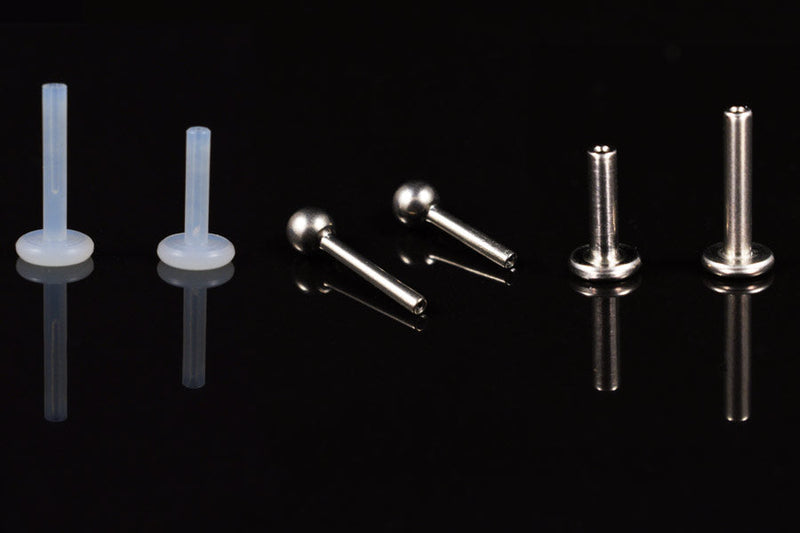 threadless piercing posts labrets bars titanium