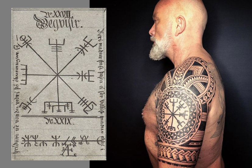 vegvisir tattoo icelandic magical symbol