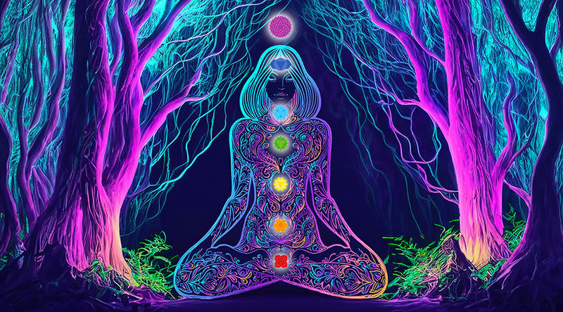 an image depicting the chakras and kundalini