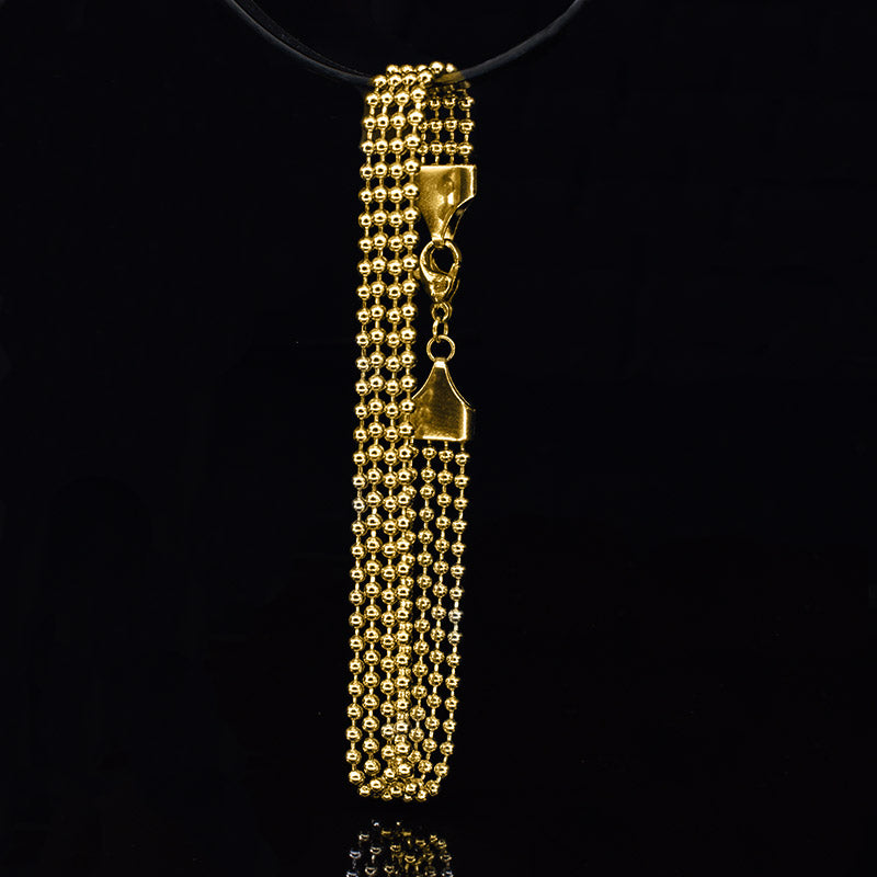 gold steel chain bracelet