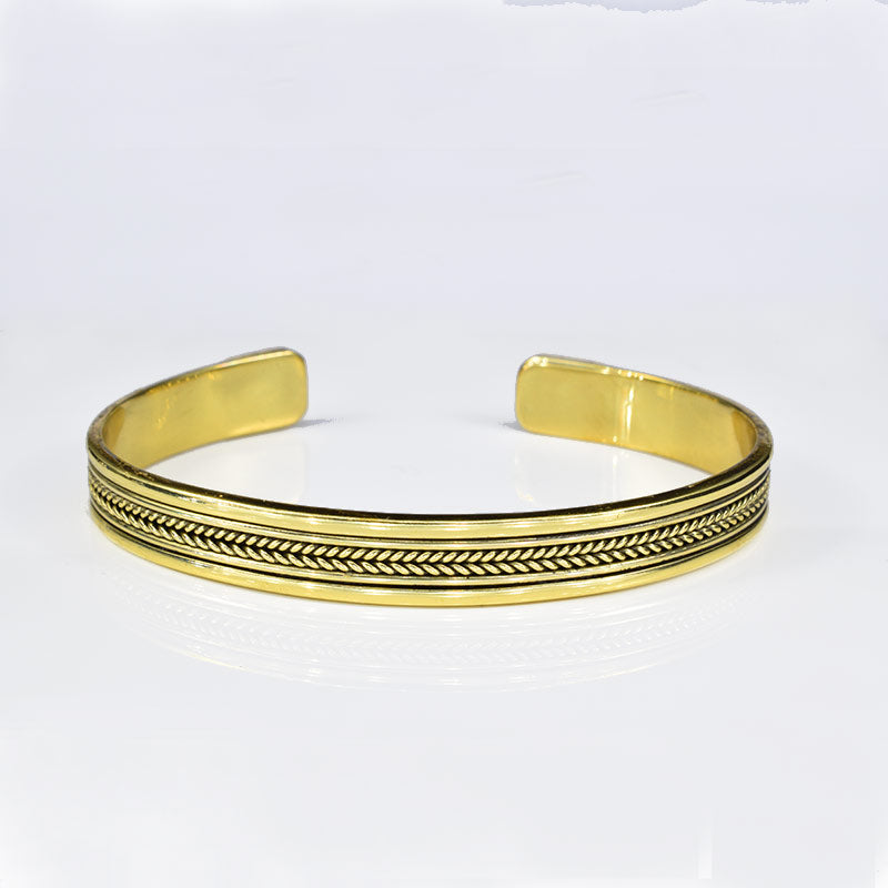 ethnic brass bangle
