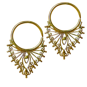 Tribal Indian Hoop Earring