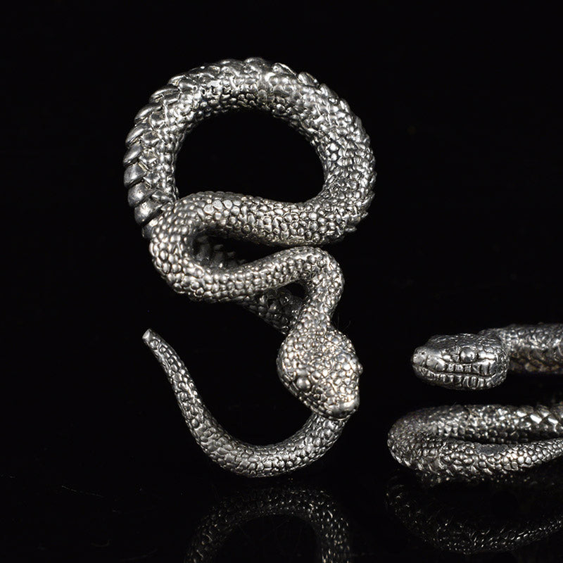 snake ear hangers weights in silver brass