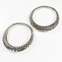 A pair of Dragon skin hoop ear weights