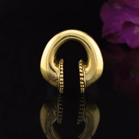 tribal brass ear weight hangers gold colour