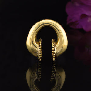 tribal brass ear weight hangers gold colour