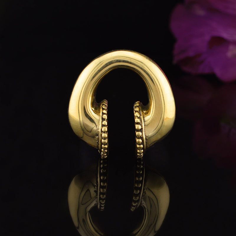 tribal brass ear weight hangers gold colour