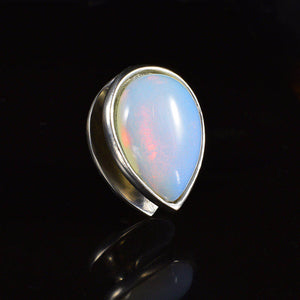 spade ear weight with opal stone