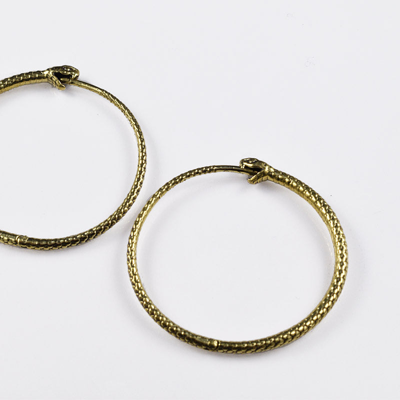 snake hoop earrings