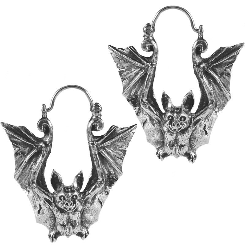 gothic earrings vampire bats