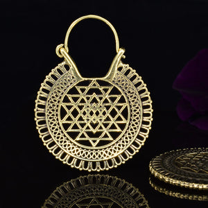 sri yantra earrings