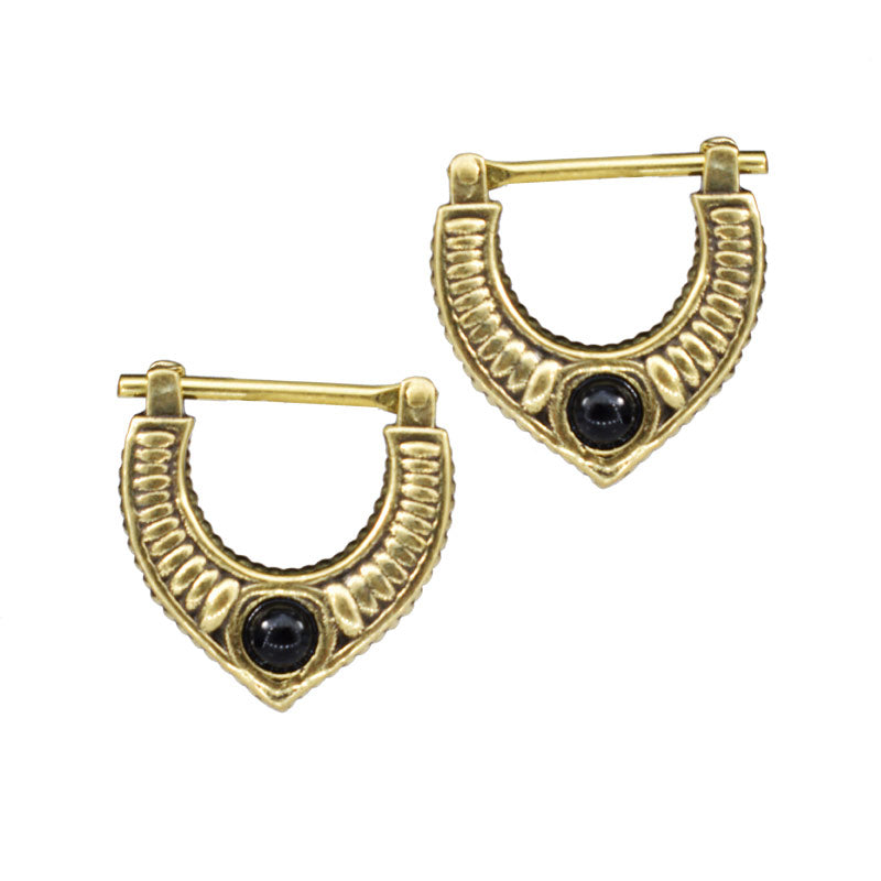 'Lashko' Onyx Drop Earrings