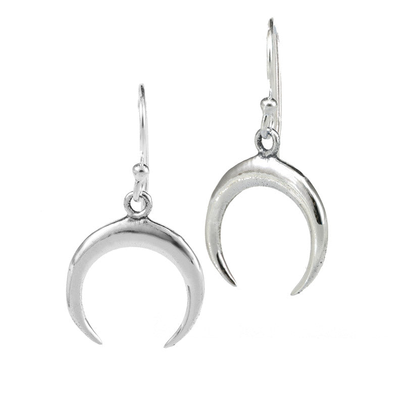 Lunula Silver Moon Earrings