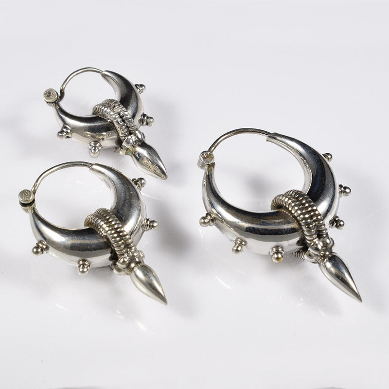 Indian Warrior earrings in sterling silver