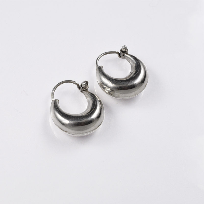 small silver indian hoop earrings