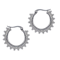 ethnic dotted hoop earrings