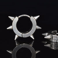 huggy earrings with spikes