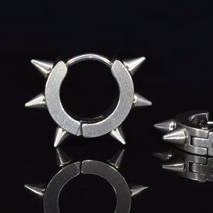 huggy earrings with spikes