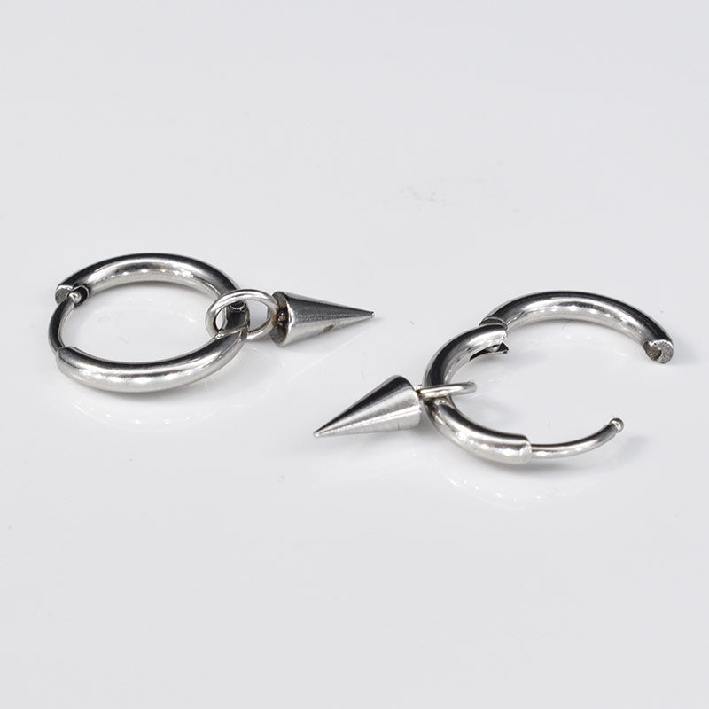 Steel Clicker Hoops with Hanging Spike
