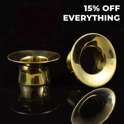 Flesh Plugs and Ear Tunnels in Brass and Steel and Wood