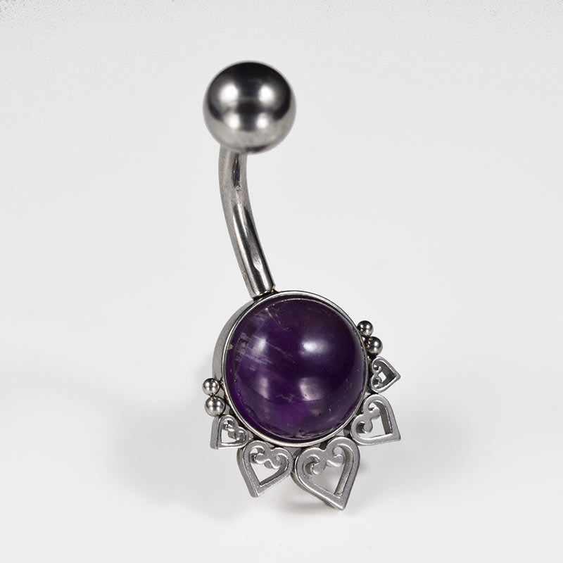 Belly Bar with Amethyst