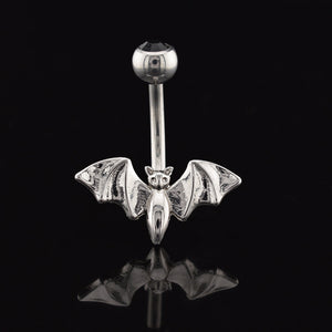 Bat Navel Bar Gothic Belly Bar