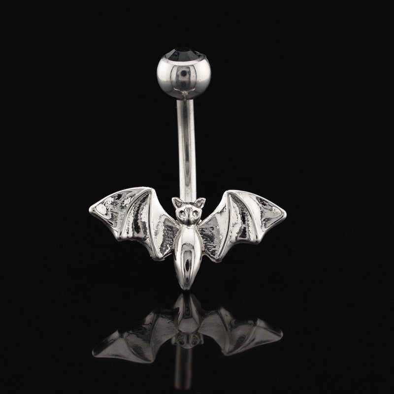Bat Navel Bar Gothic Belly Bar