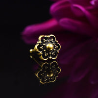 Indian nose stud in brass tribal