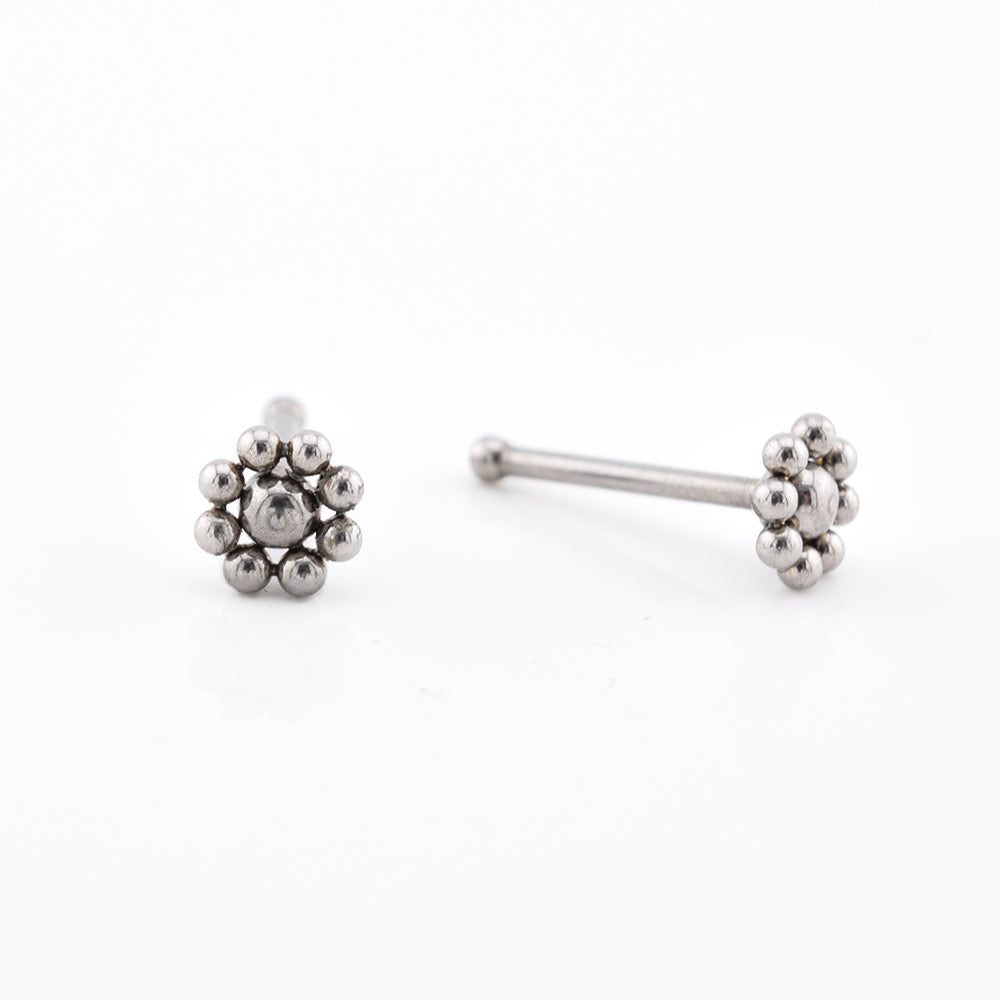 Beaded Flower Nose Stud