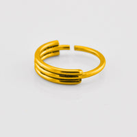Triple Nose Ring in Gold