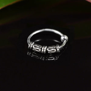 sterling silver bali nose ring